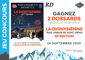 Lire la suite à propos de l’article Jeu-concours Trail Urbain de Saint-Denis 2020