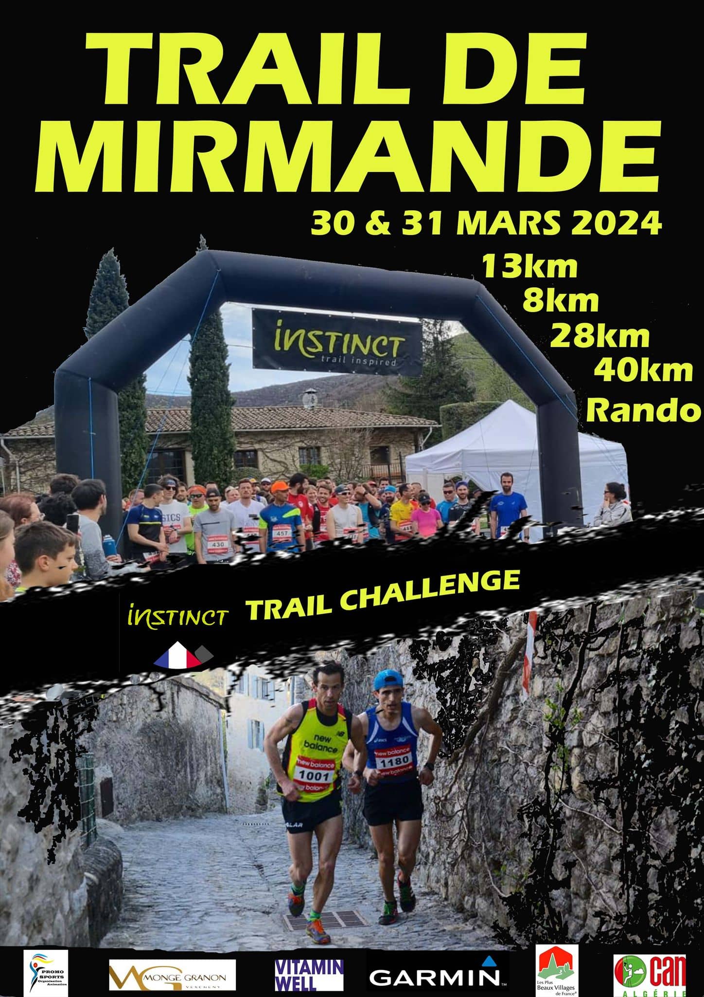 Affiche Trail de Mirmande 2024