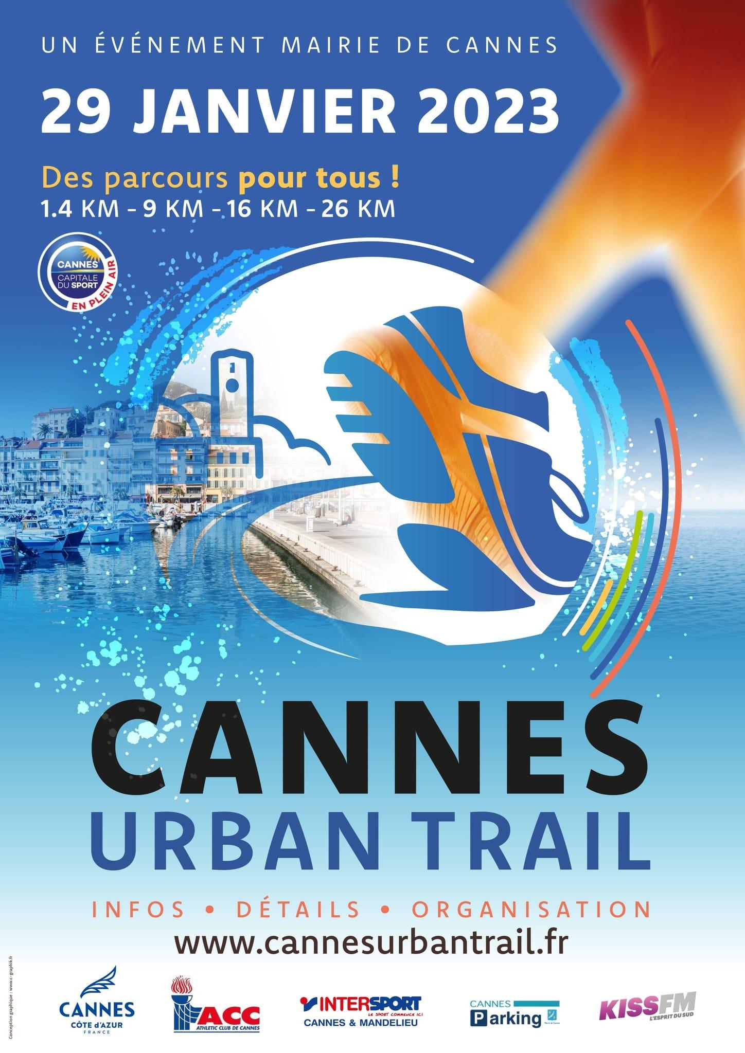 Affiche Cannes Urban Trail 2023