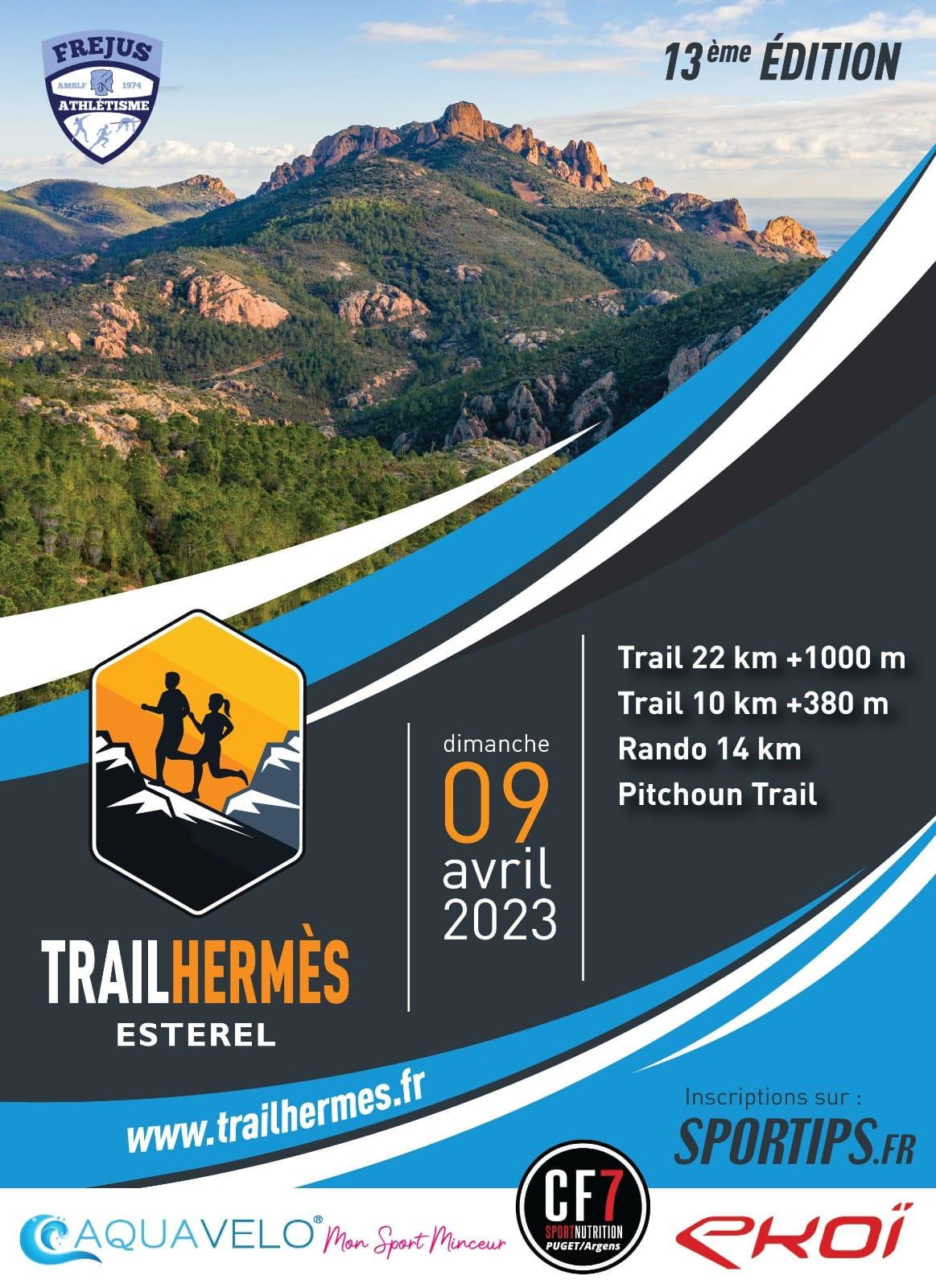 Affiche Trail Hermes Fréjus Esterel 2023