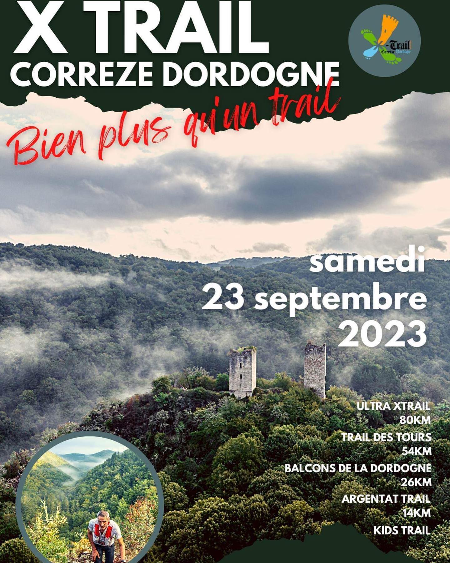 Affiche X Trail Corrèze Dordogne 2023