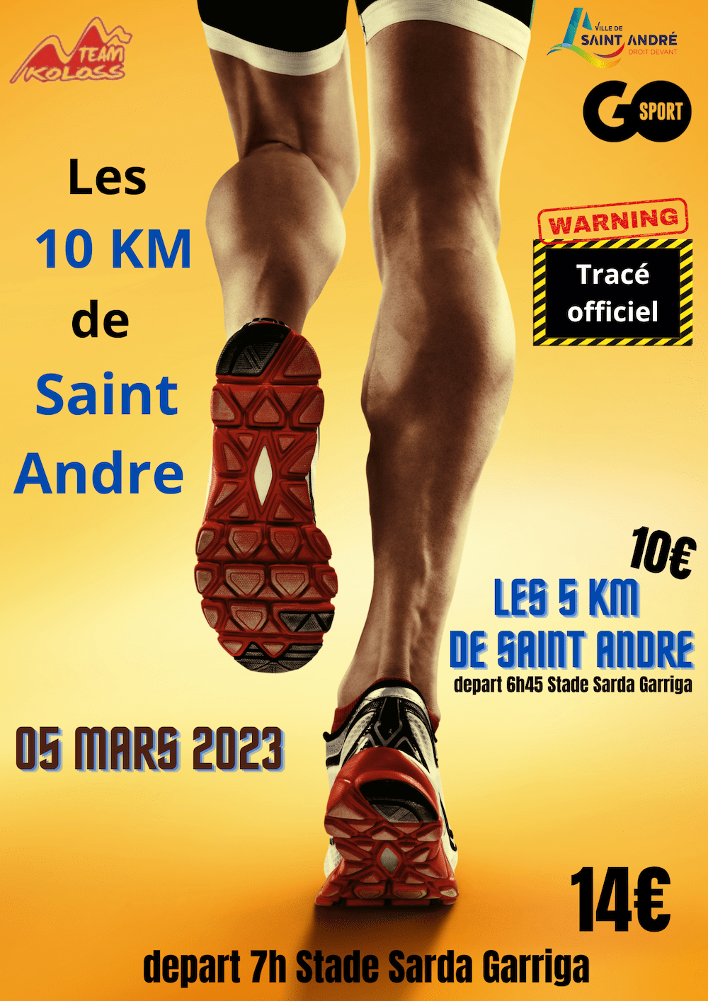 Affiche 10 km Saint Andre 2023