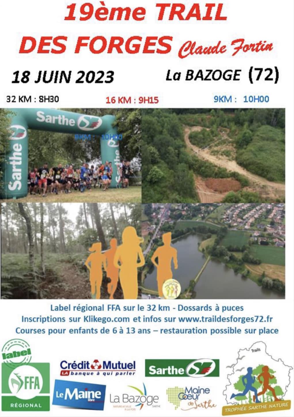 Affiche Trail des Forges Claude Fortin 2023
