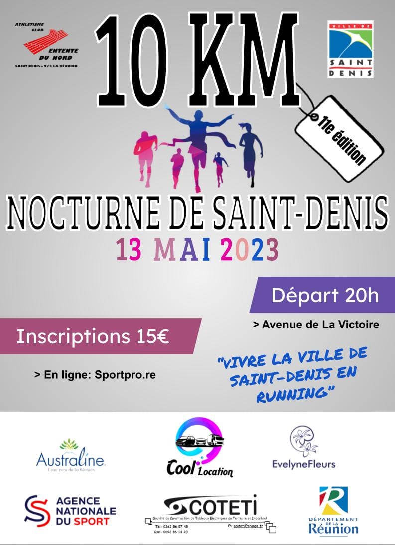 Affiche 10 km Nocturne de Saint-Denis 2023