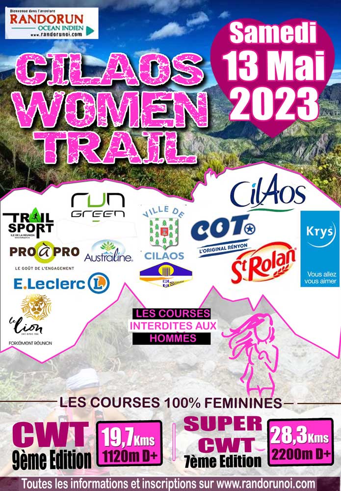 Affiche Cilaos Women Trail 2023