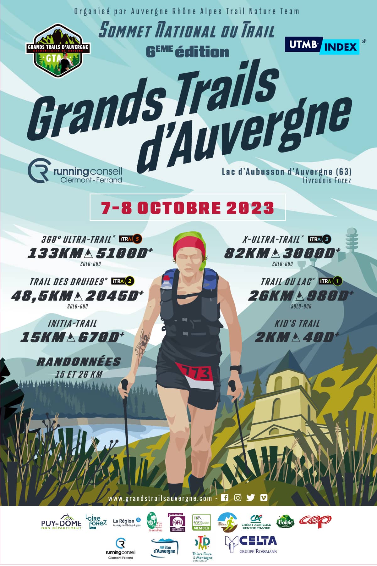 Affiche Grands Trails d’Auvergne Automnal 2023