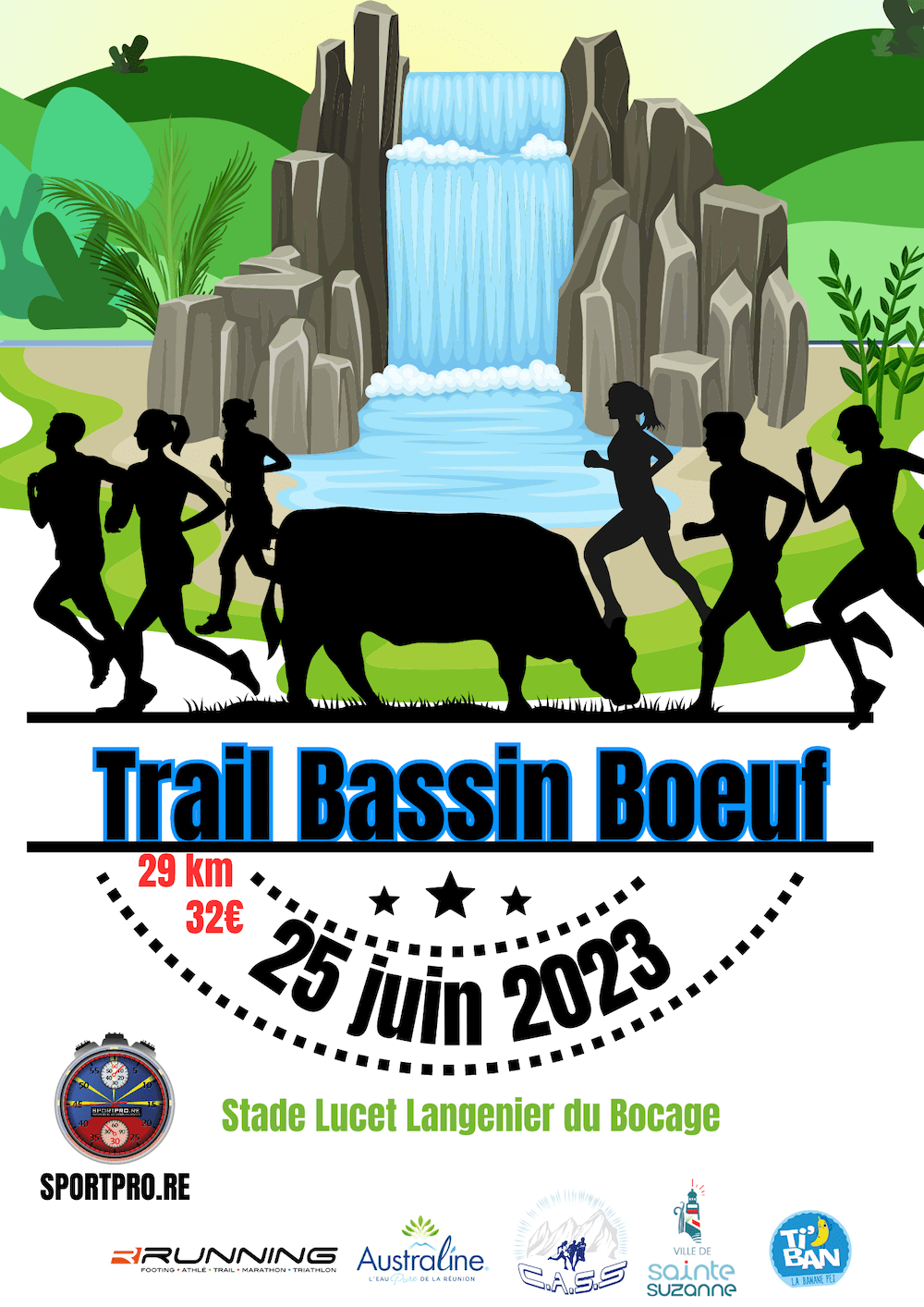 Affiche Trail du Bassin Boeuf 2023