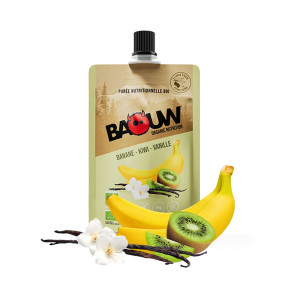 Baouw Purée nutritionnelle bio – Banane – Kiwi – Vanille