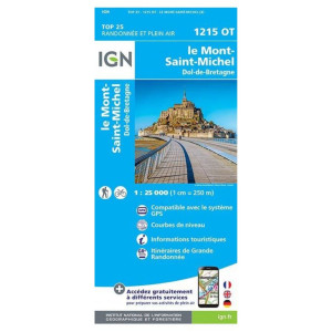 Carte IGN Le Mont-Saint-Michel 1215OT