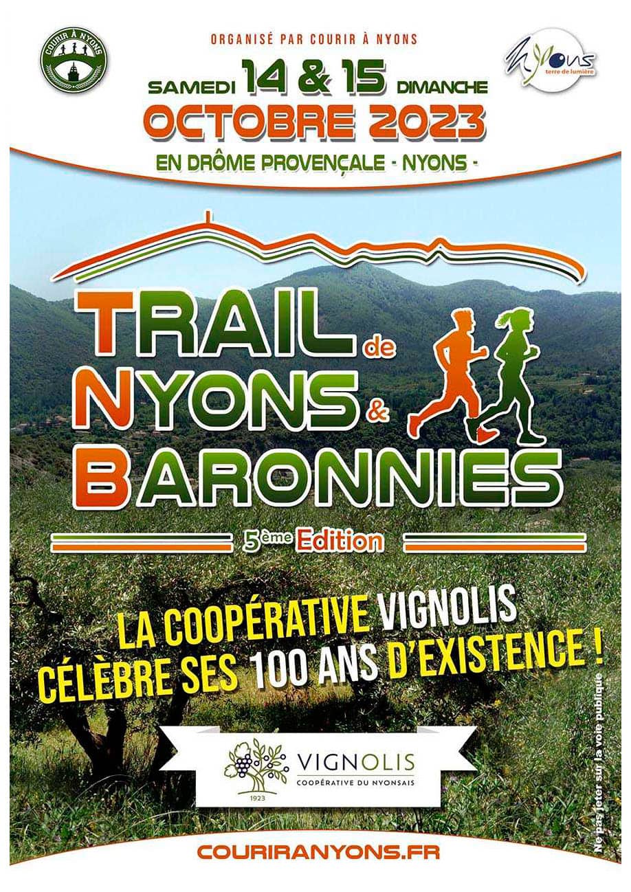 Affiche Trail Nyons Baronnies 2023