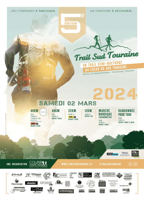 Affiche Trail Sud Touraine 2024