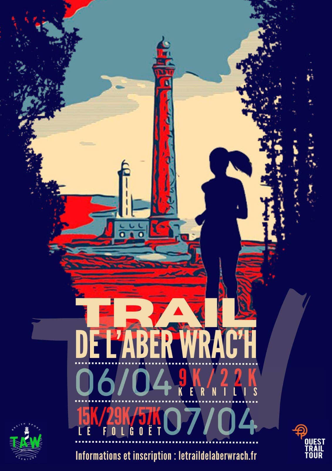 Affiche Trail de l'Aber Wrac'h 2024