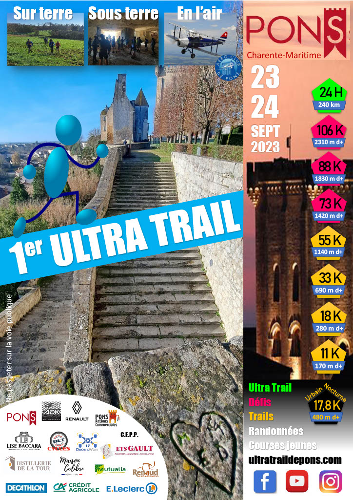 Affiche Ultra Trail de Pons 2023