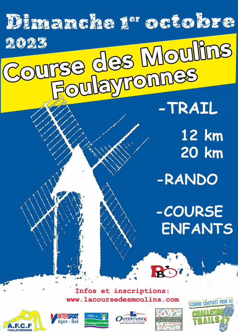 Affiche Course des Moulins 2023