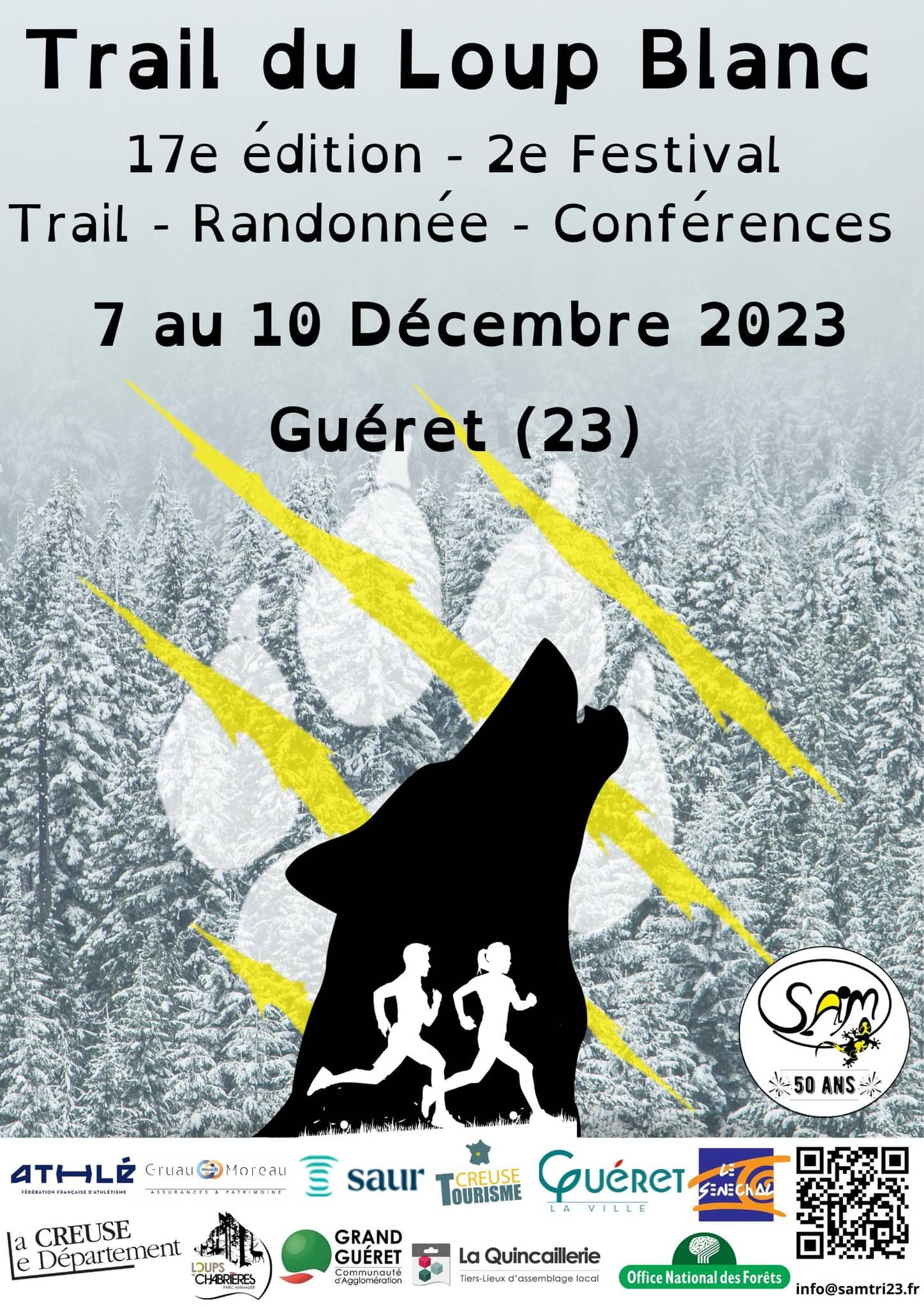 Affiche Trail du Loup Blanc 2023