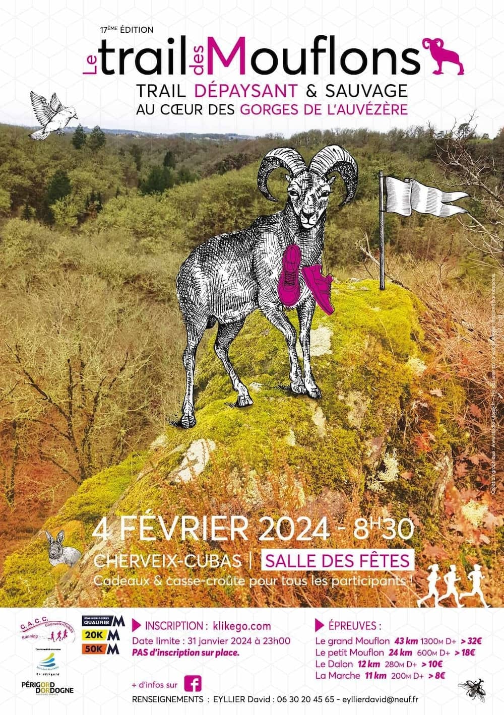 Affiche Trail des Mouflons 2024